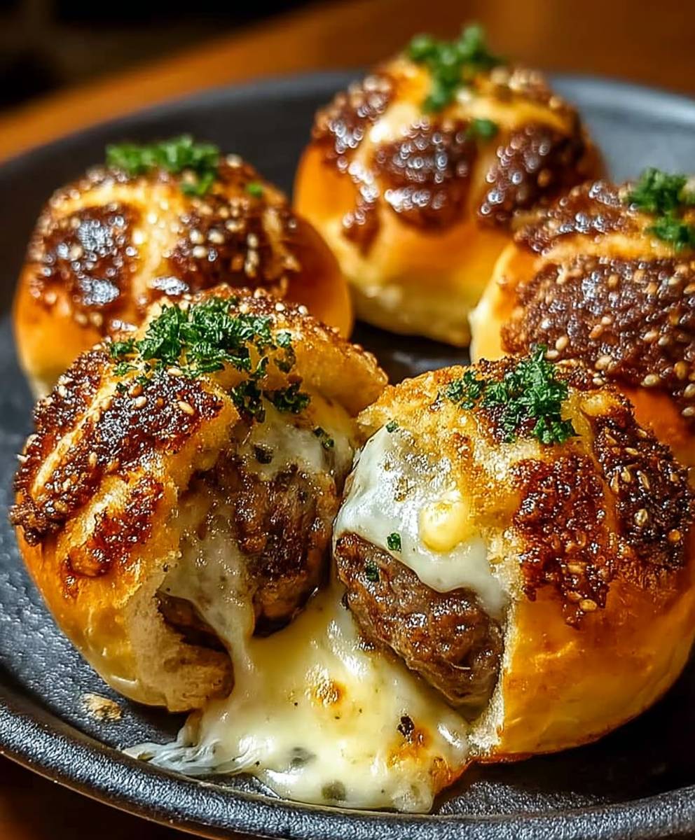 Knoblauch Parmesan Cheeseburger