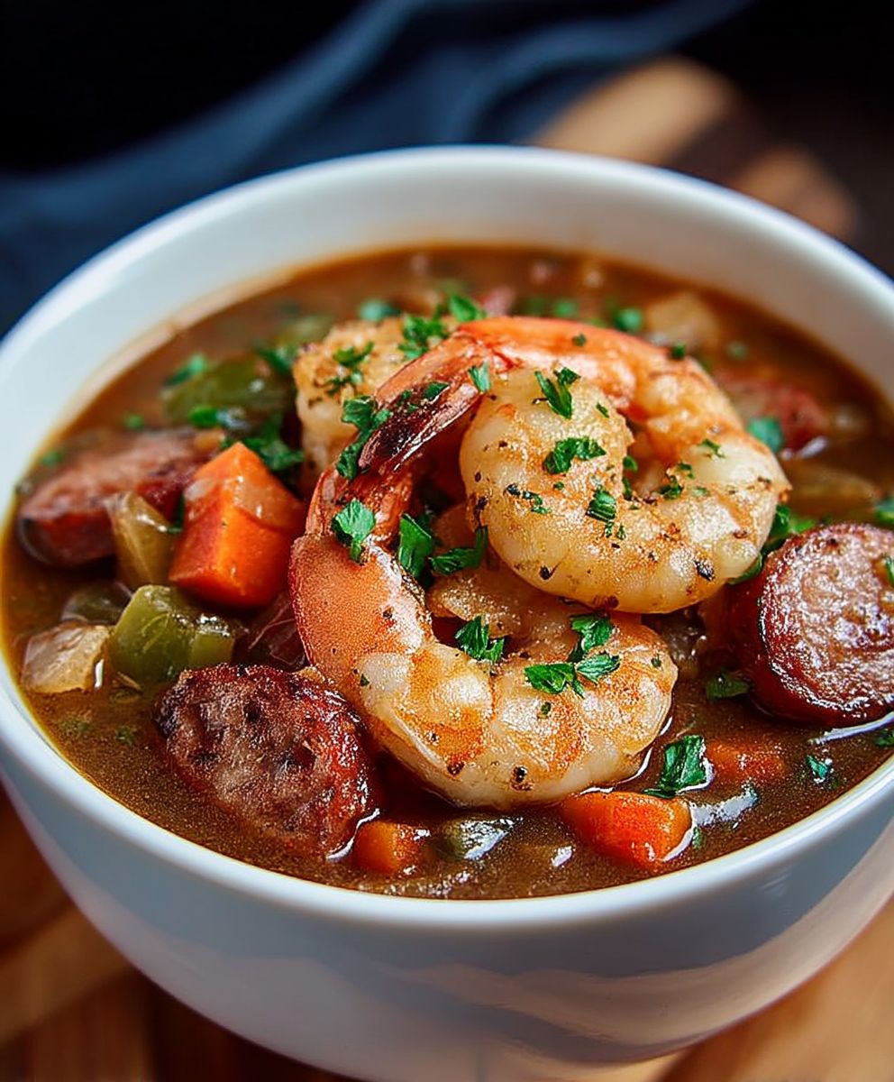 Gumbo mit Garnelen Wurst