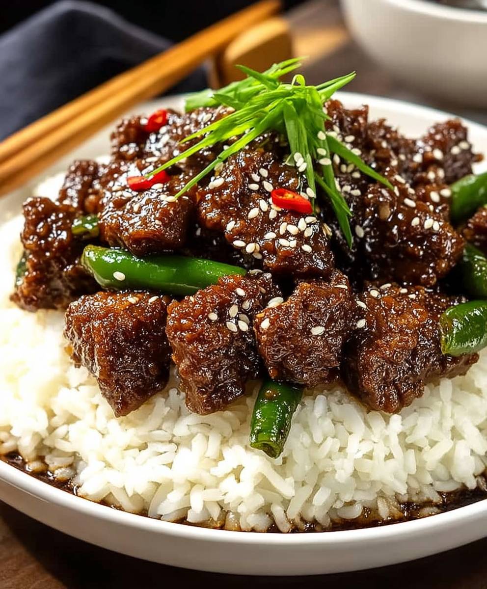 Glutenfreies mongolisches Rindfleisch