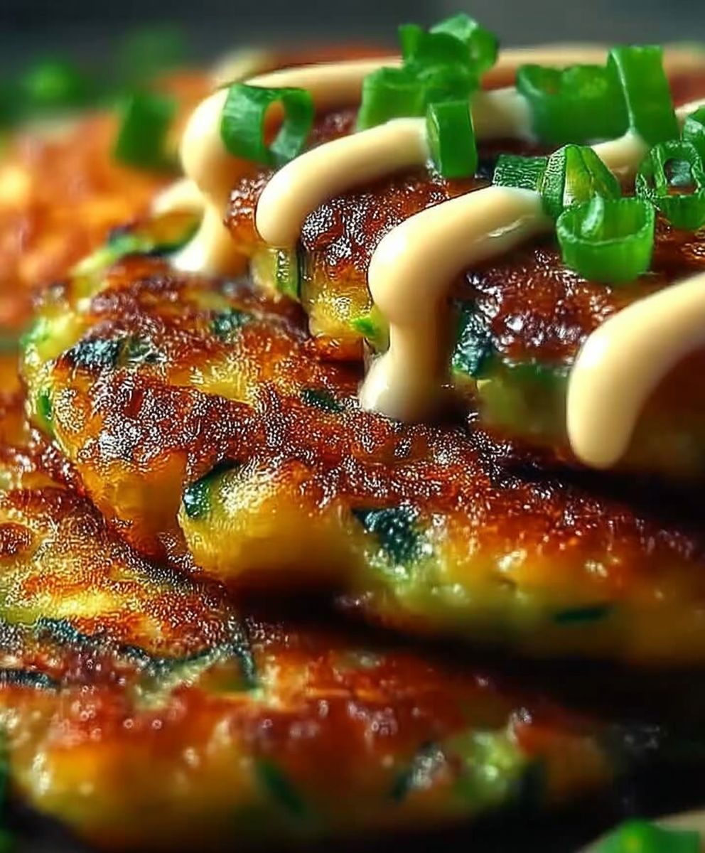 Zucchini Puffer knusprig zubereiten
