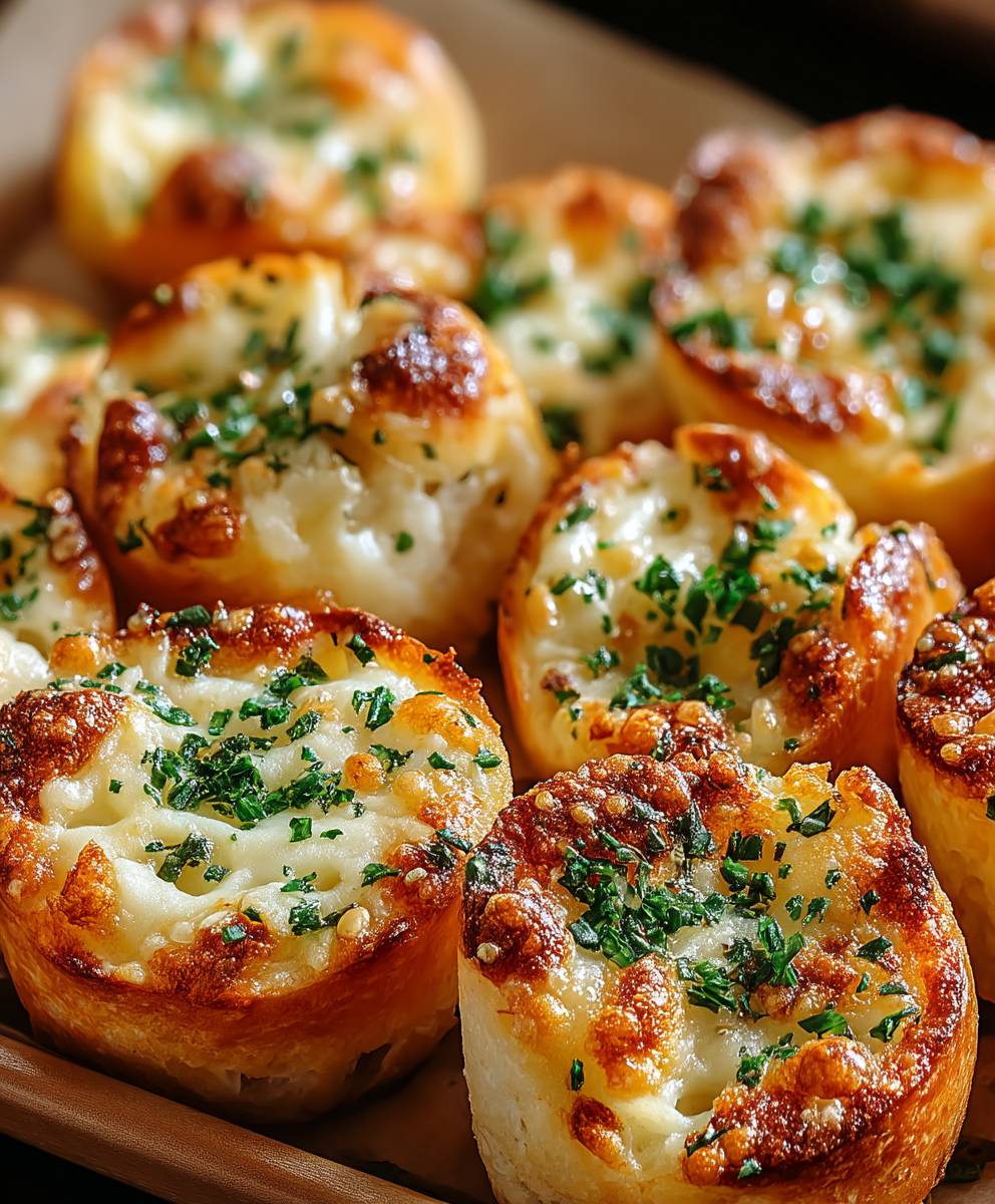 Käse Knoblauch Brot Häppchen