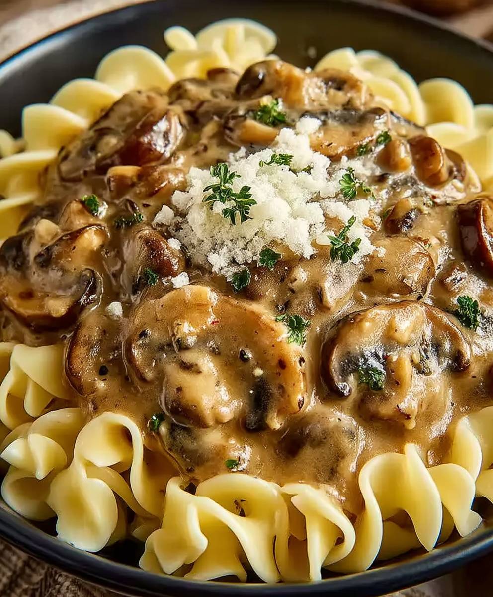 Pilz Stroganoff zubereiten