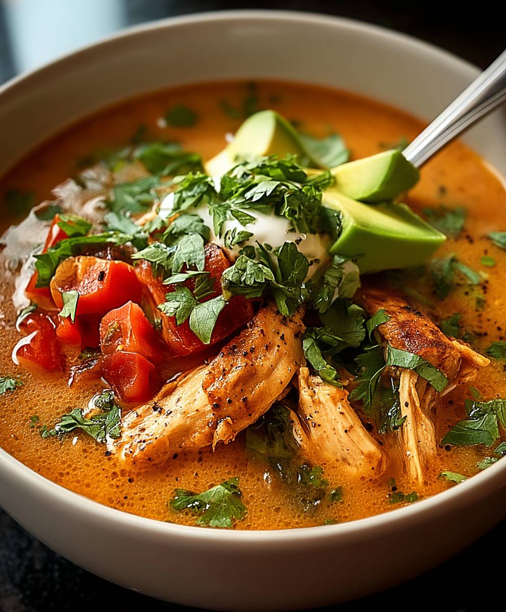Butternut Hähnchen Enchilada Suppe