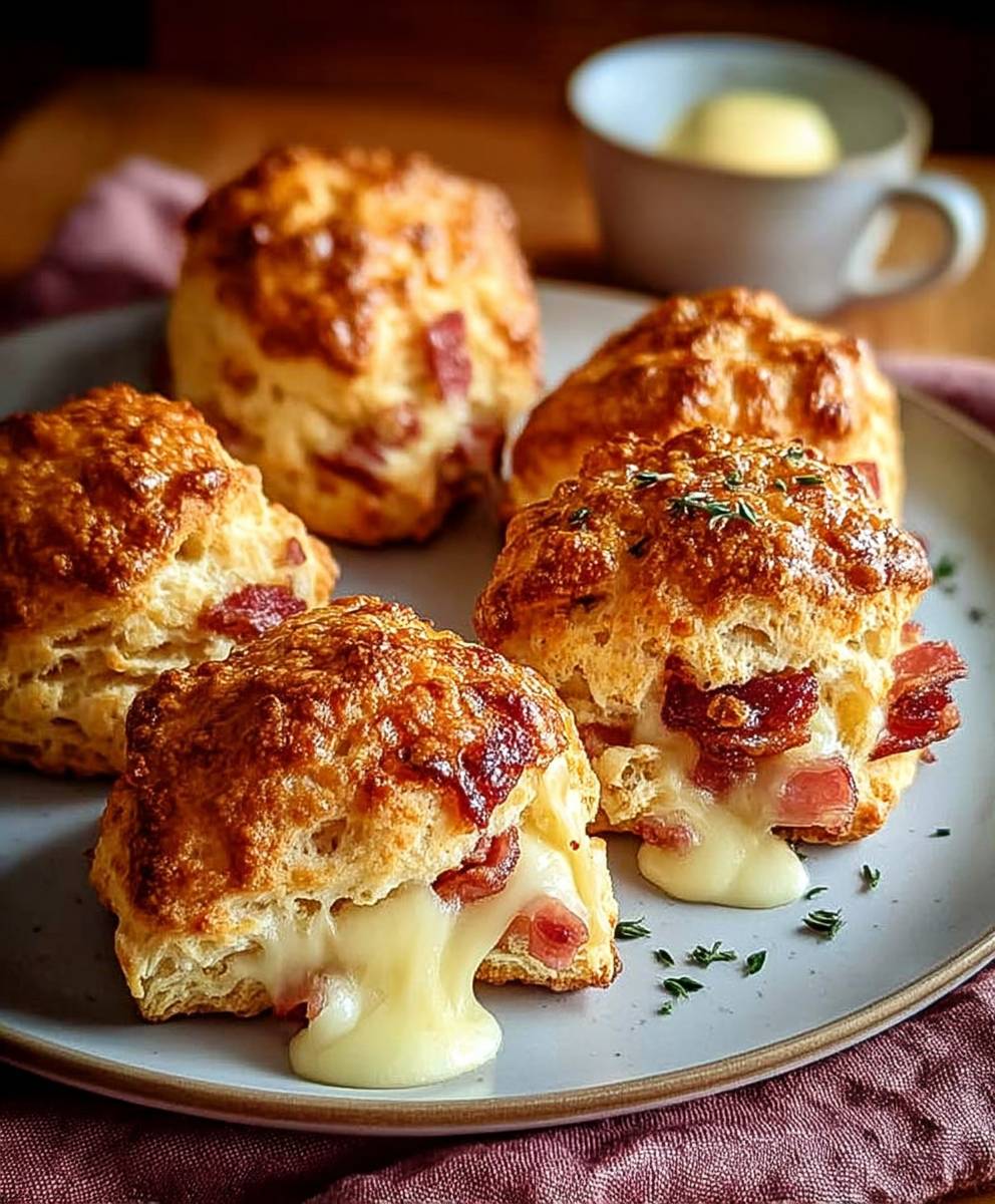 Käse Speck Scones backen