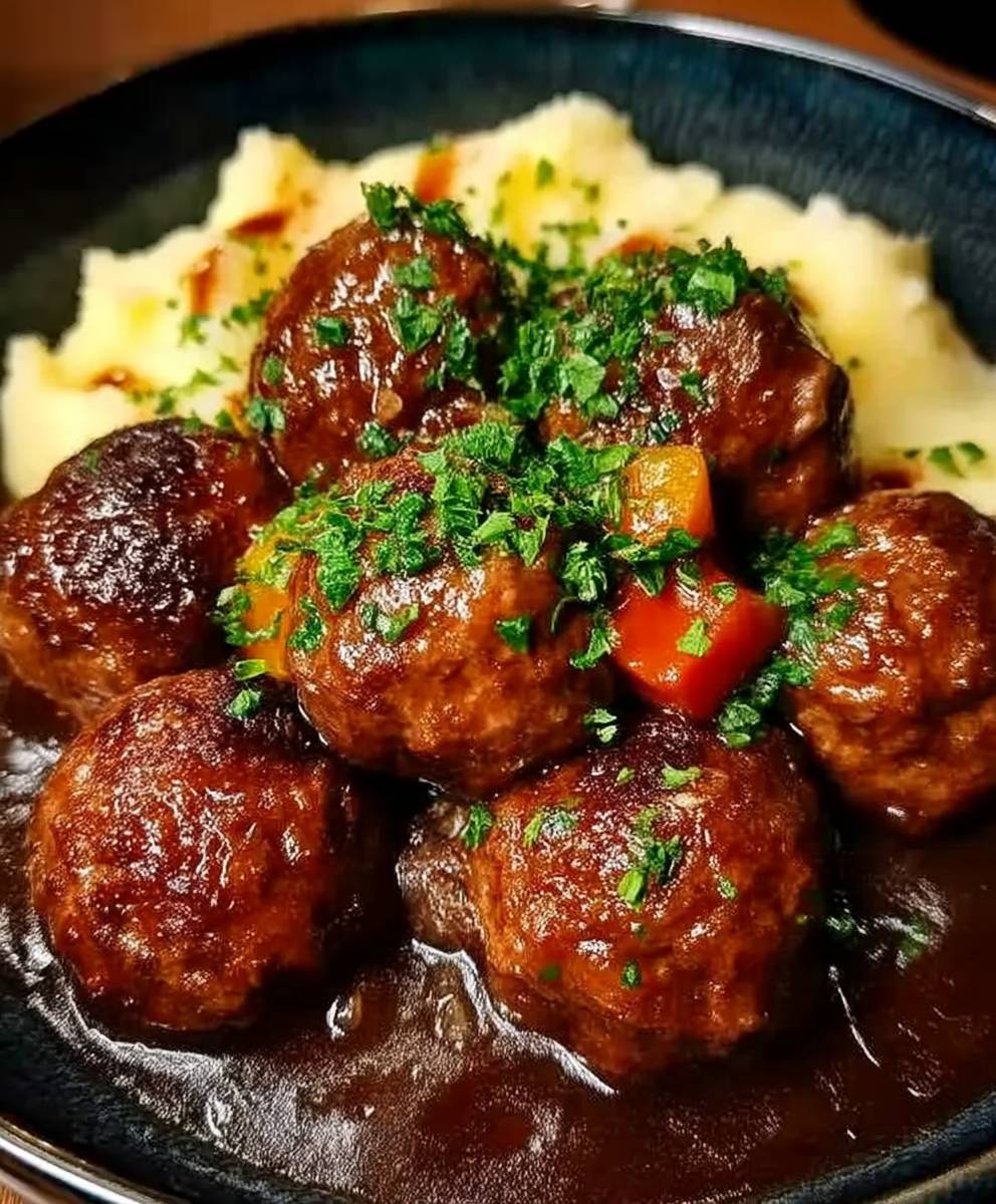 Boeuf Bourguignon Fleischbällchen