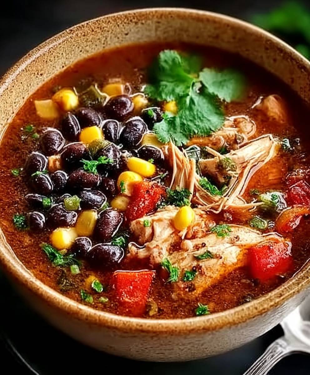 Hähnchen Schwarze Bohnensuppe einfach