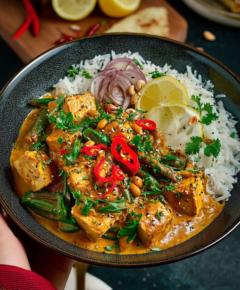 Tofu Curry Kokos Bohne