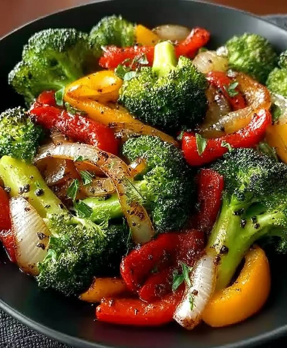 Brokkoli Paprika Zwiebel Sauté