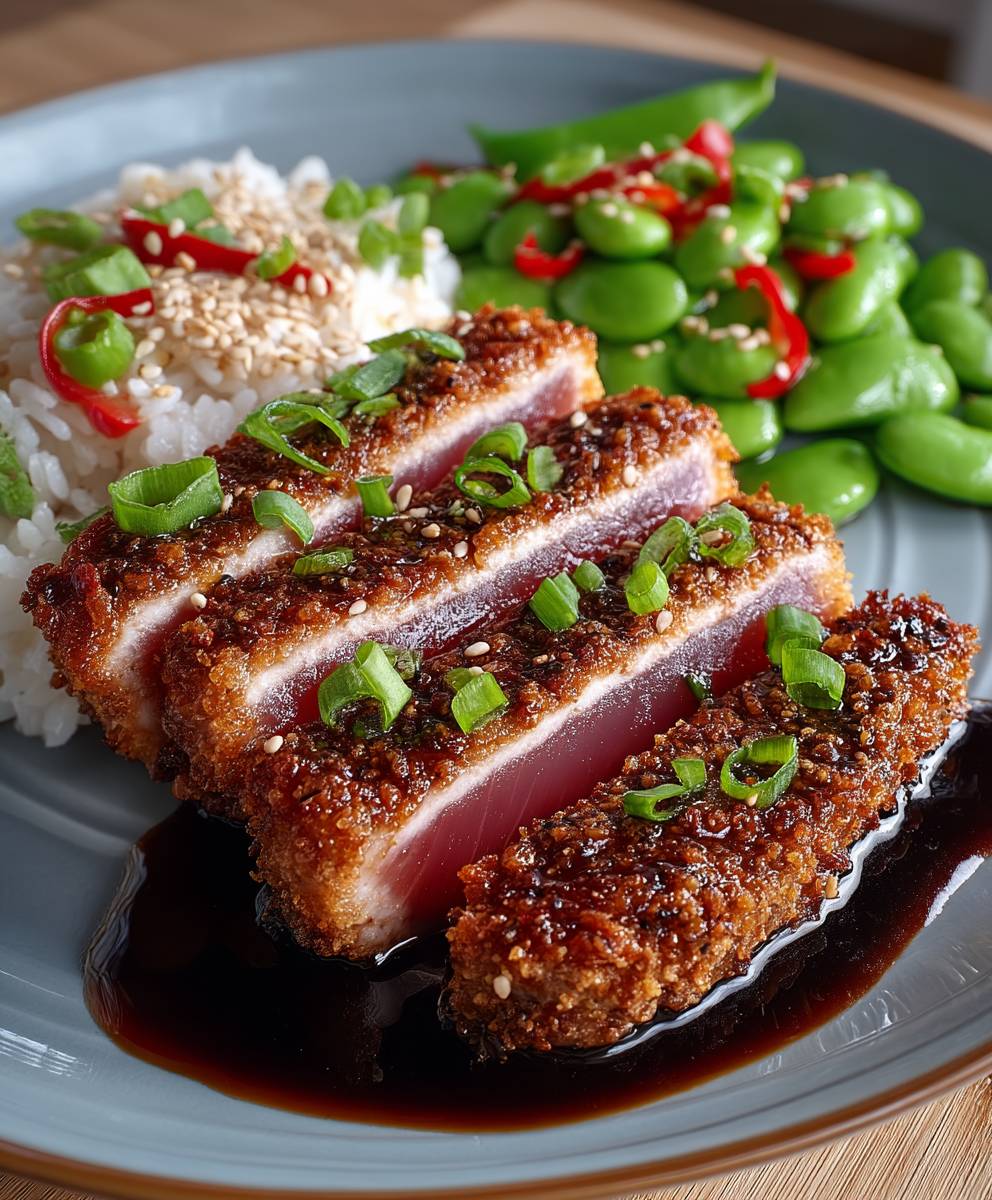 Scharfe Teriyaki Thunfischsteak
