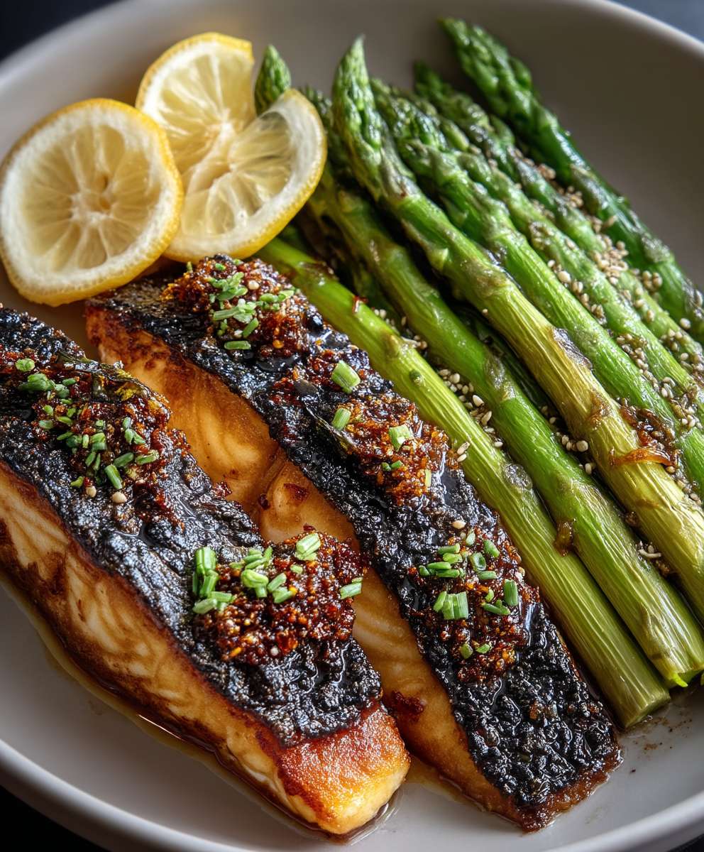 Miso Butter Fisch Spargel