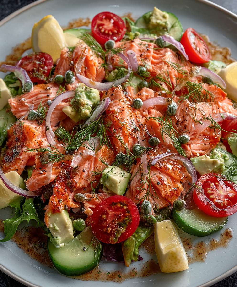 Geräucherte Forelle Salat