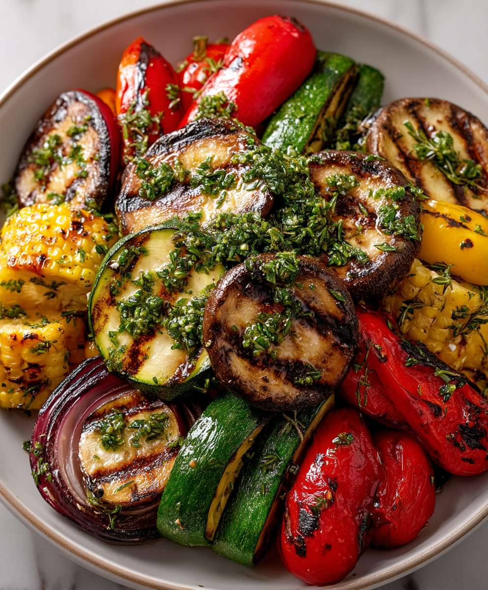 Gegrilltes Gemüse Kräuter Grillen