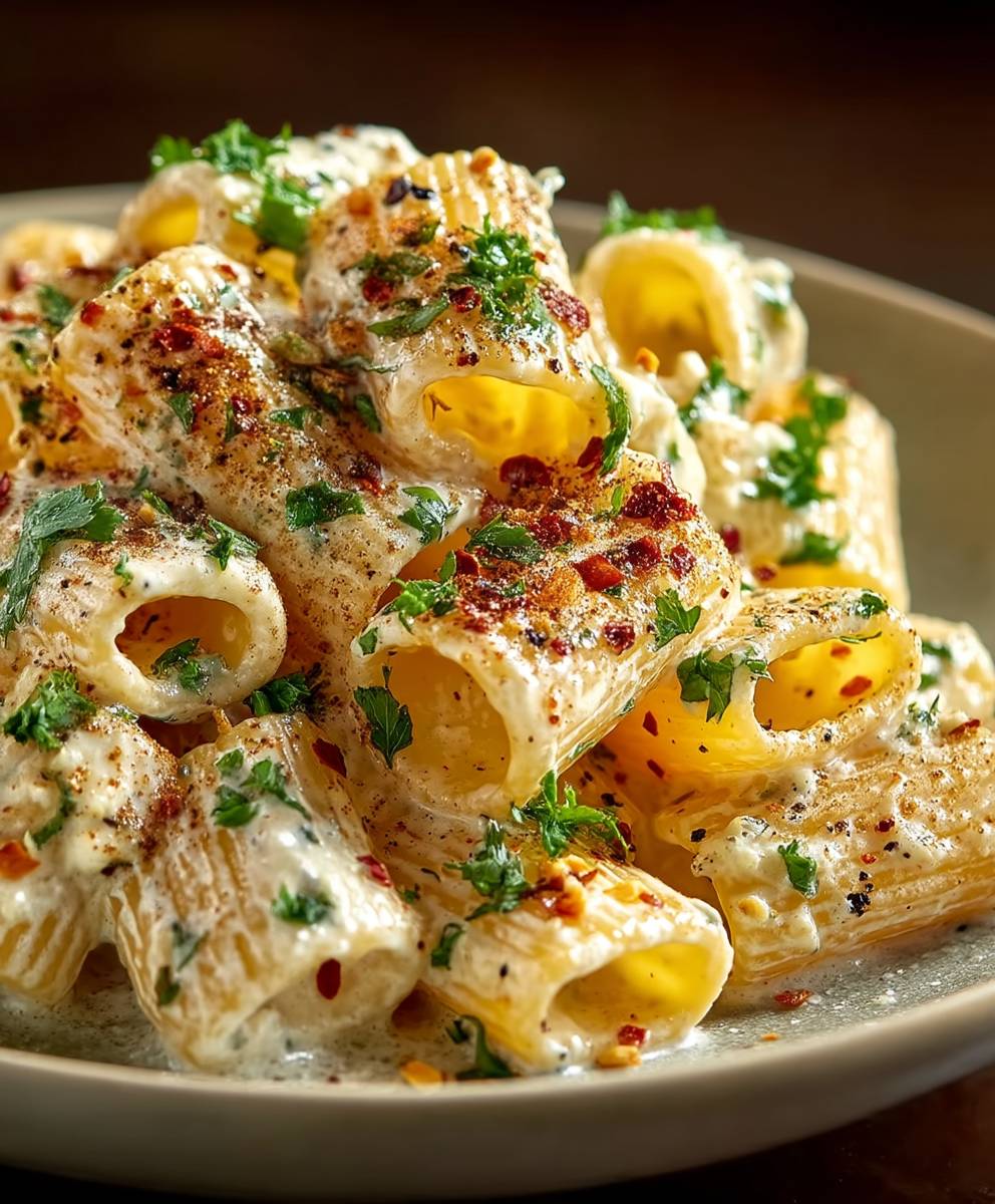 Herzhafte Rigatoni Parmesansoße
