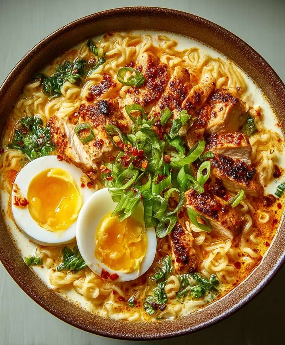 Hähnchen Ramen Knoblauchsauce
