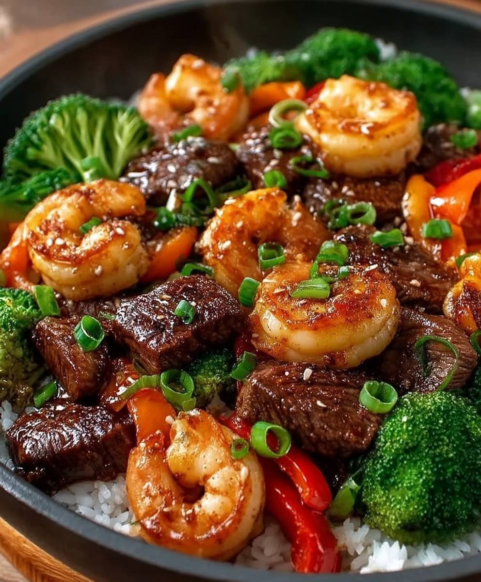 Teriyaki Surf and Turf Pfanne