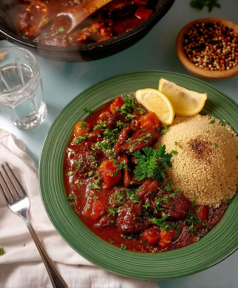 Orientalisches Gulasch kochen