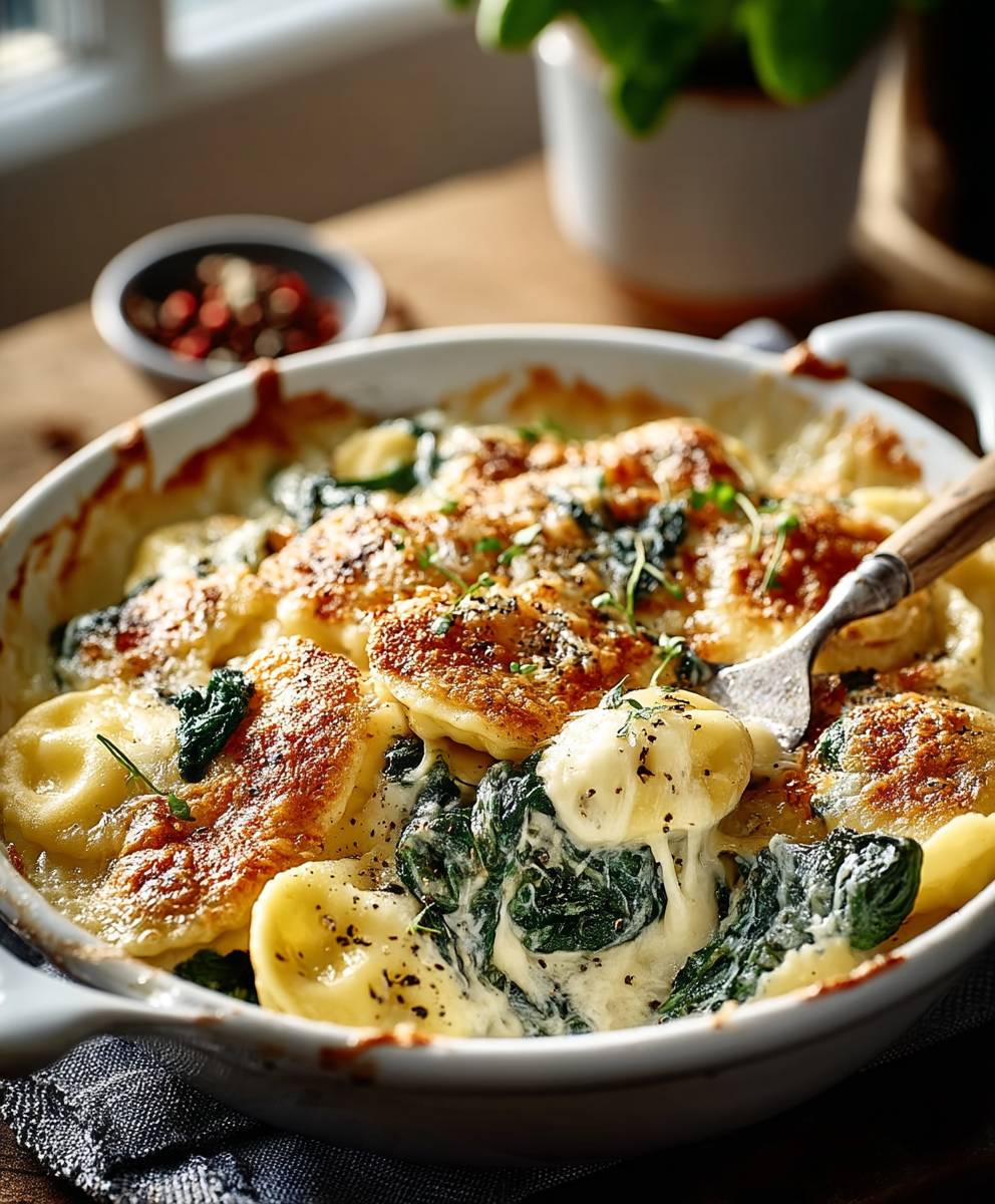 Käse Pilz Ravioli Auflauf