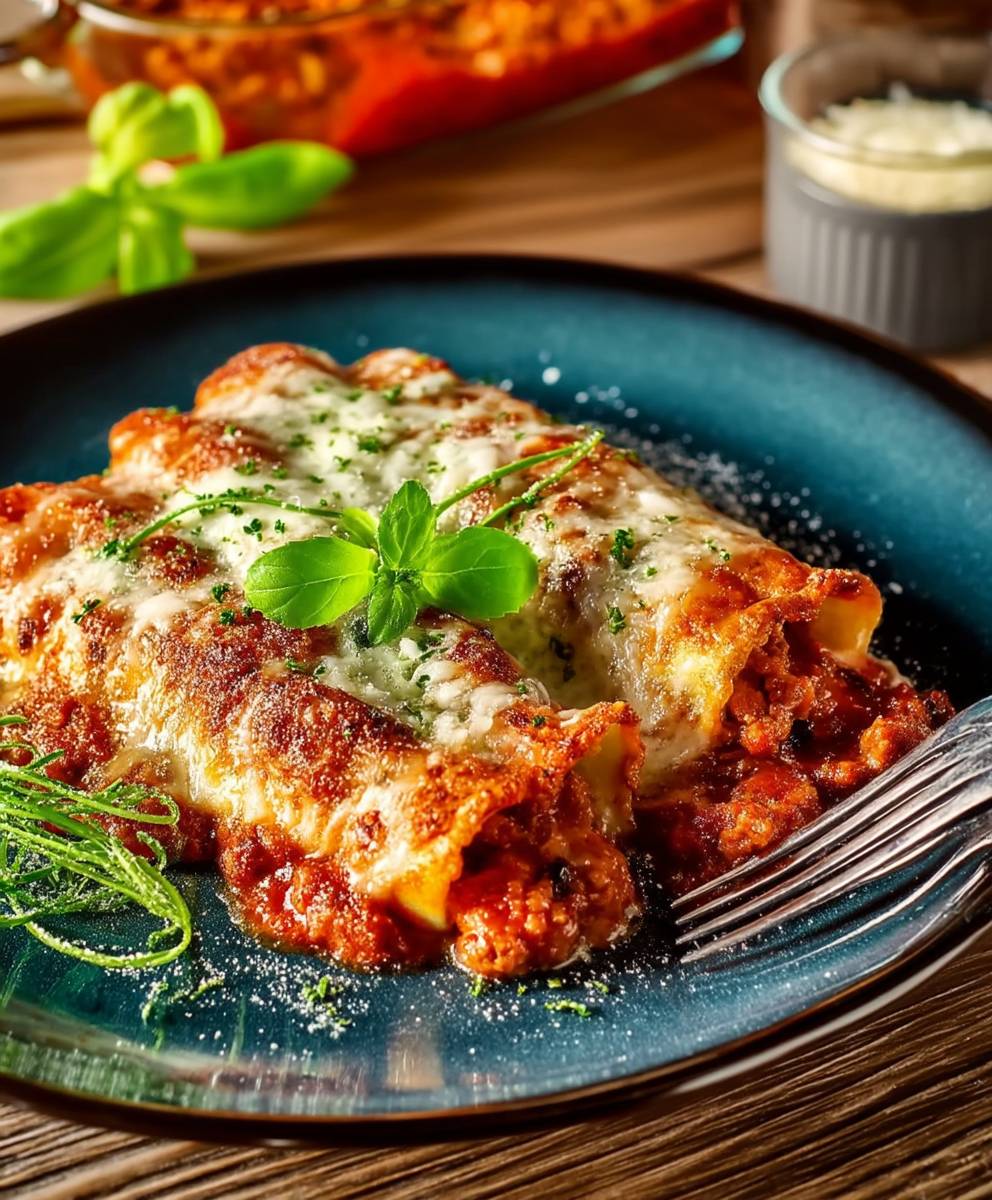 Cannelloni mit Hackfleischfüllung