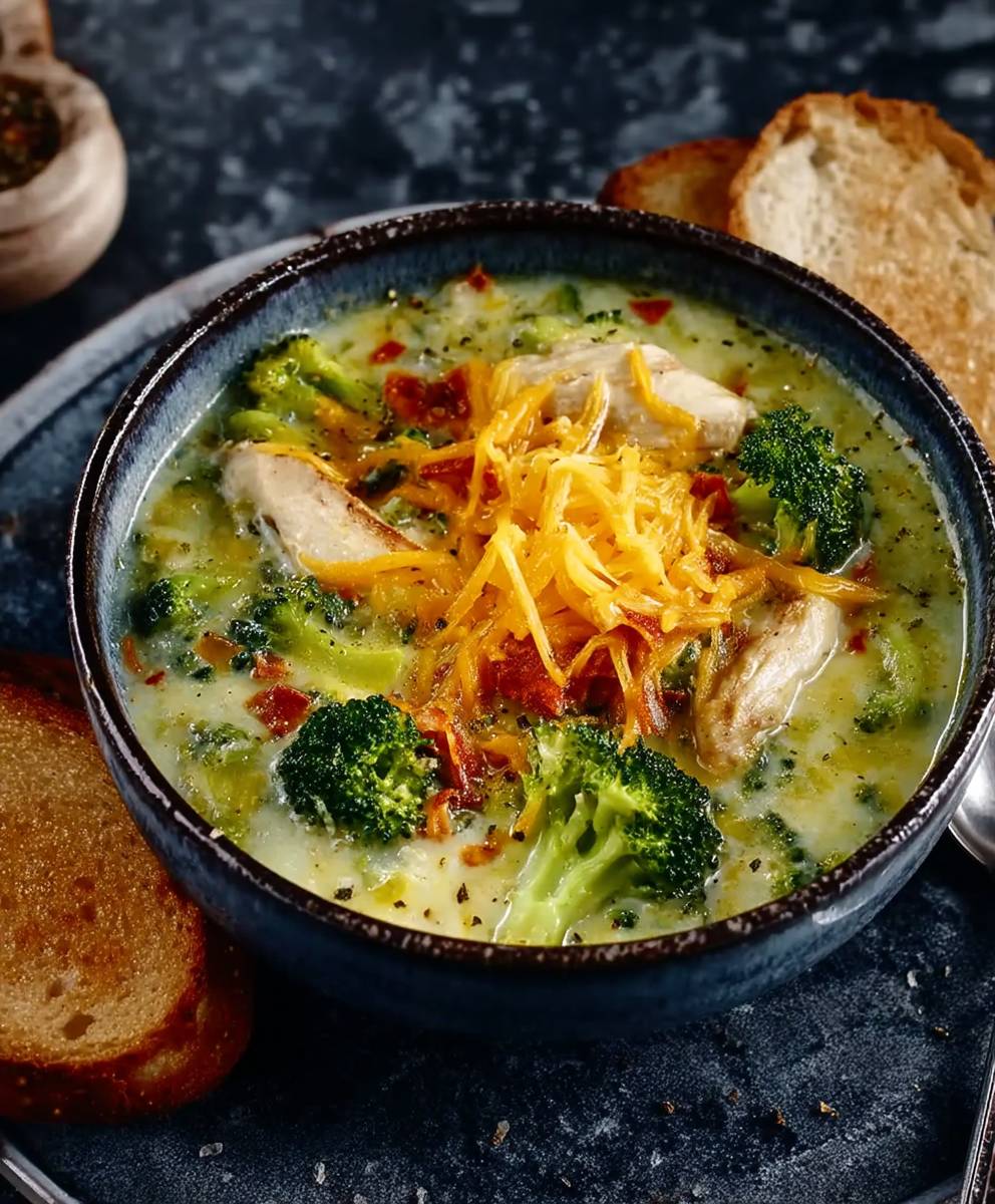 Brokkoli Cheddar Suppe Hähnchen