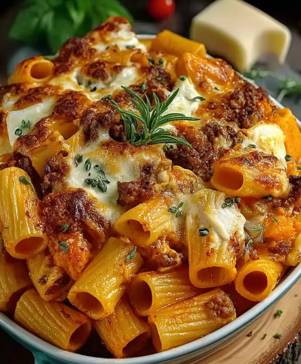 Kürbis Rigatoni al Forno