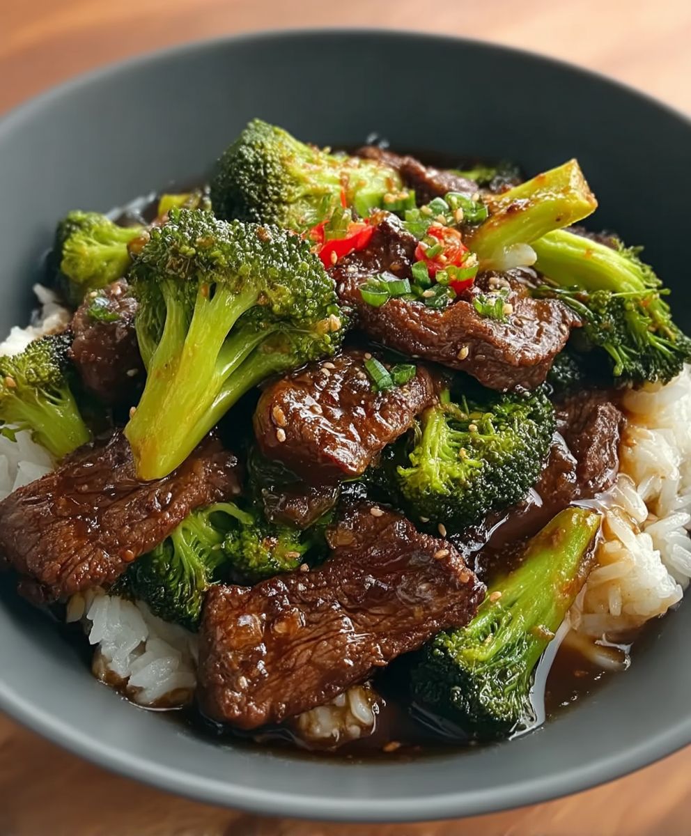 Rindfleisch Brokkoli Pfannengericht Sauce