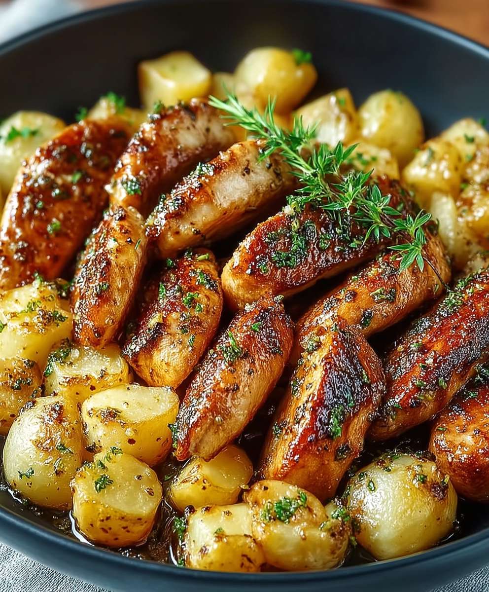 Knoblauch Butter Hähnchen Kartoffeln