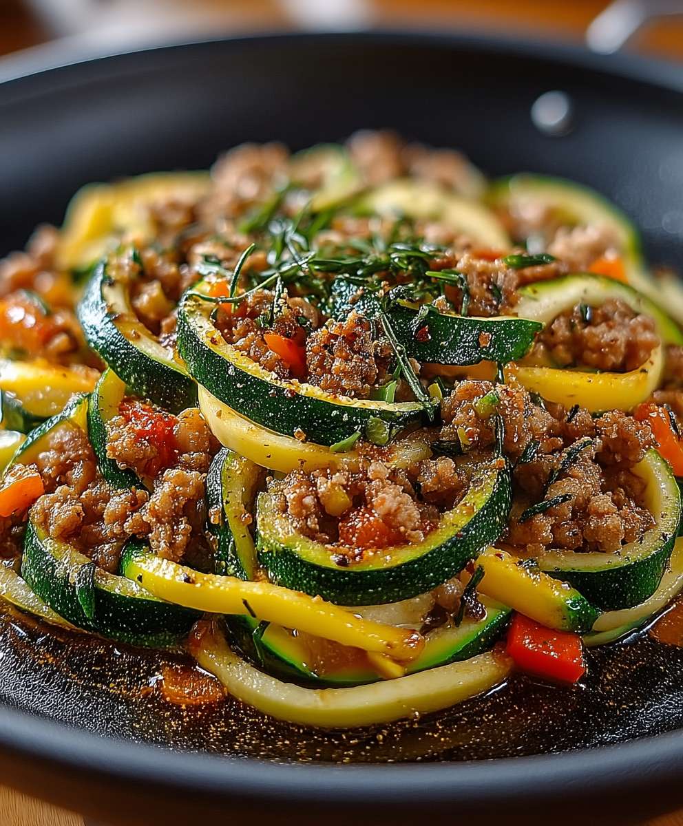 Zucchini Hack Pfanne