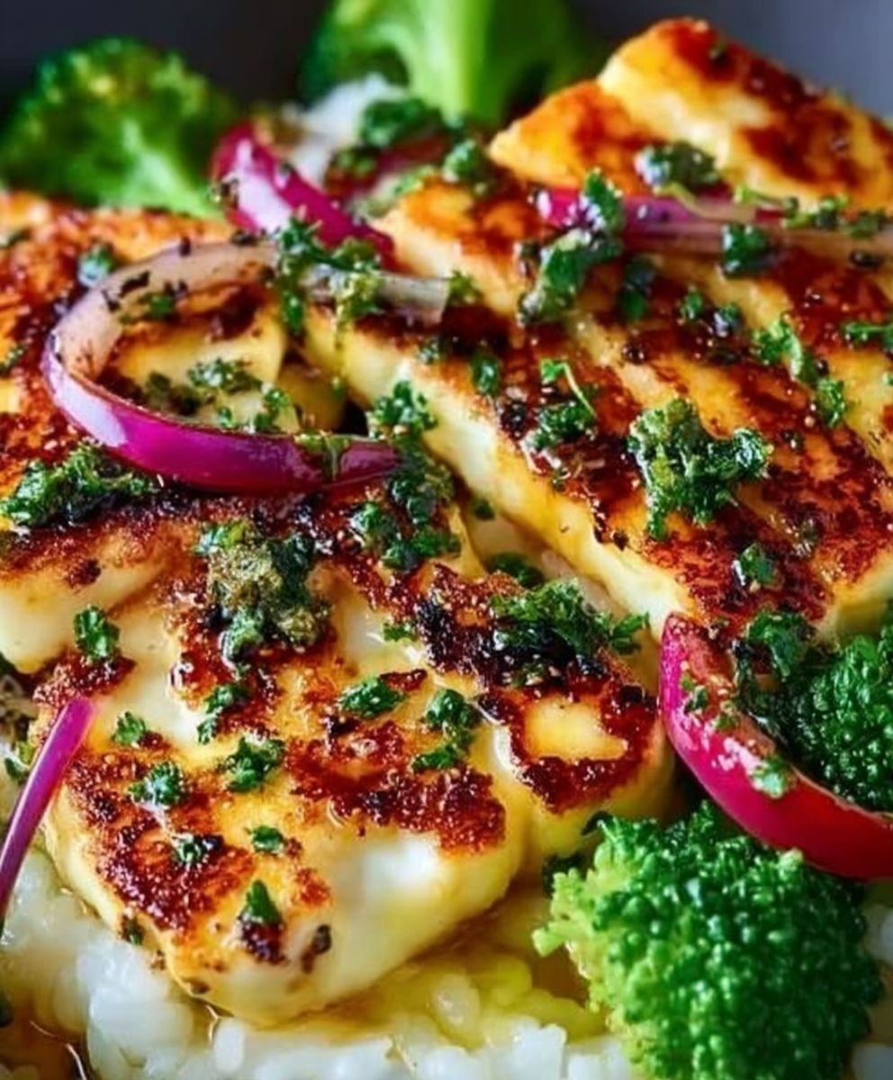 Knuspriger Halloumi Pfanne