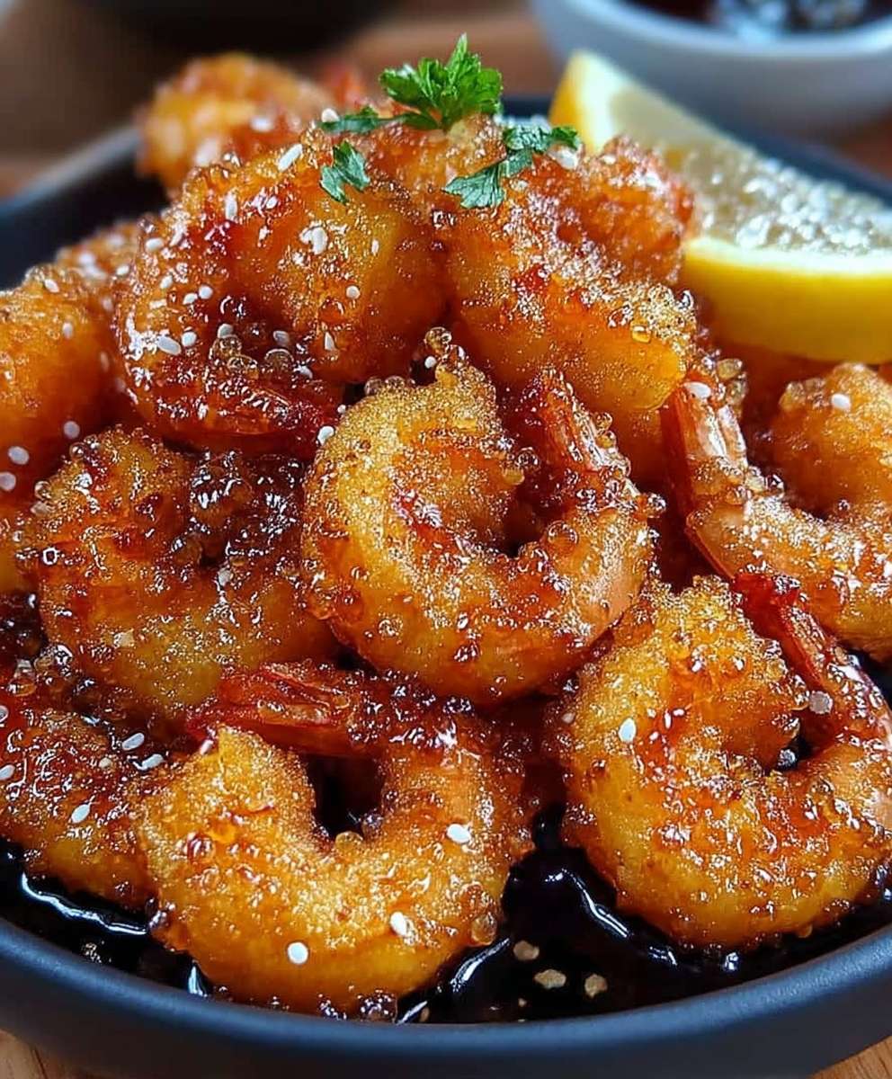 Hot Honey Garnelen frittiert