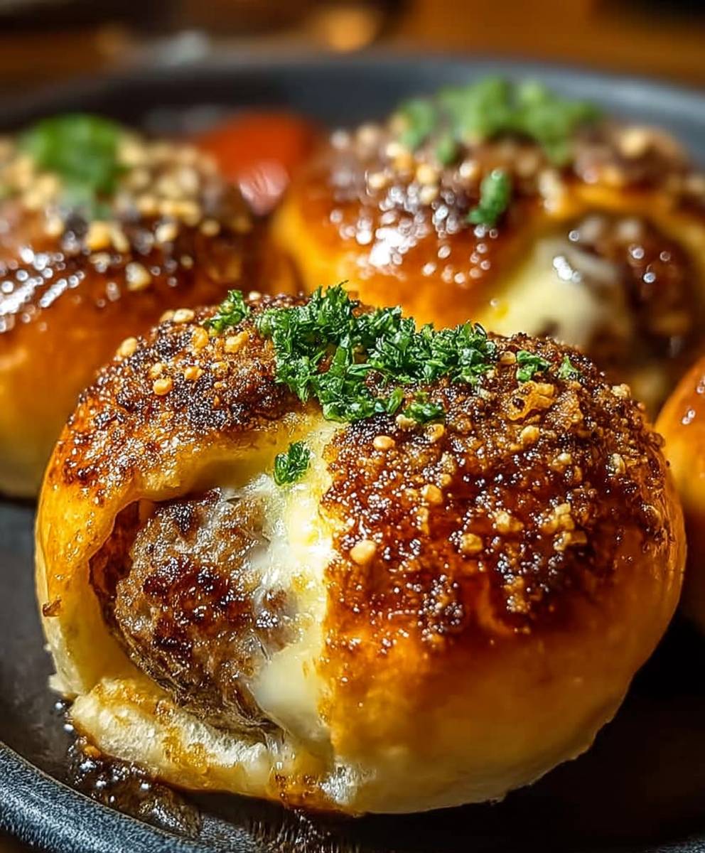 Knoblauch Parmesan Cheeseburger