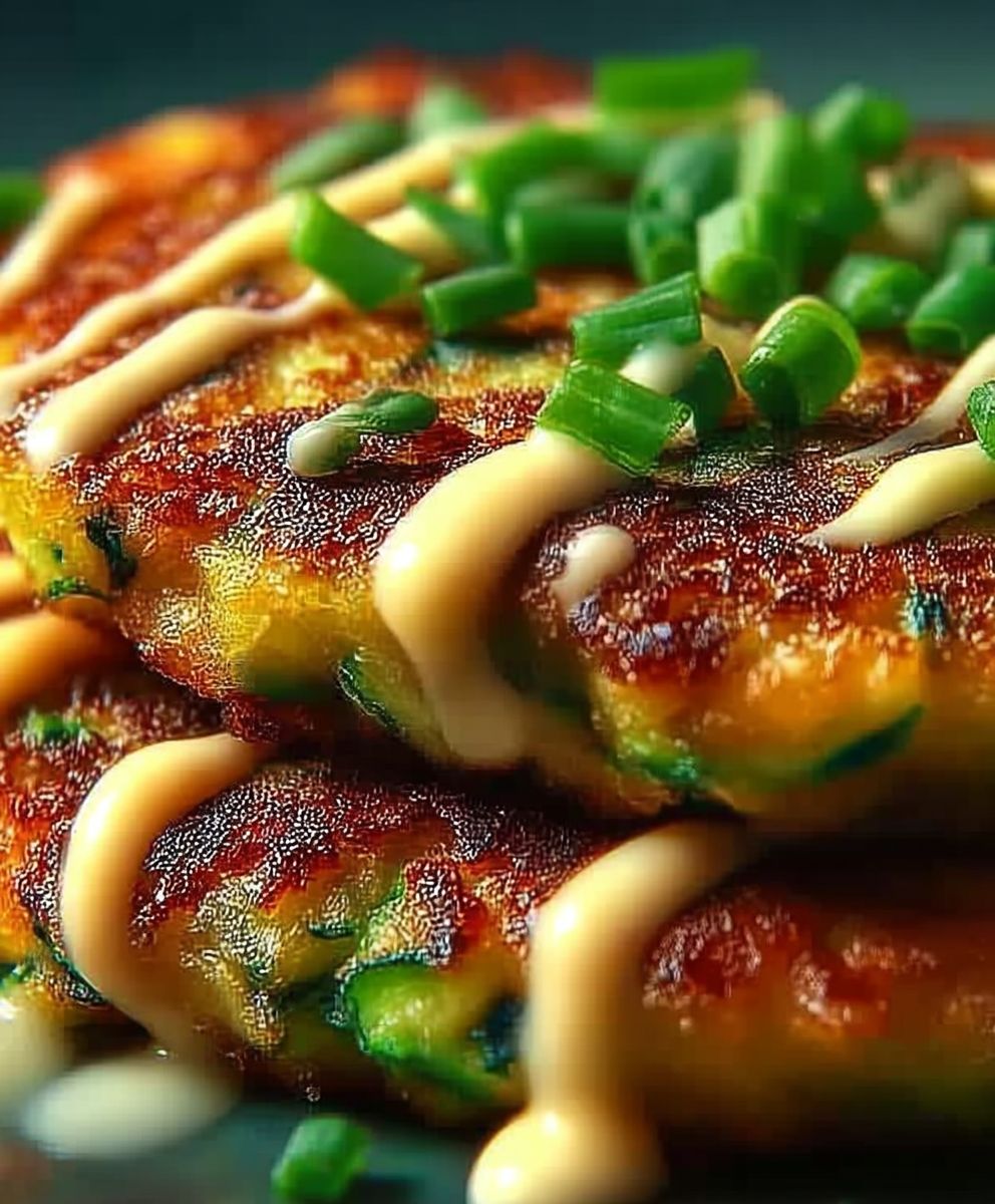 Zucchini Puffer knusprig zubereiten