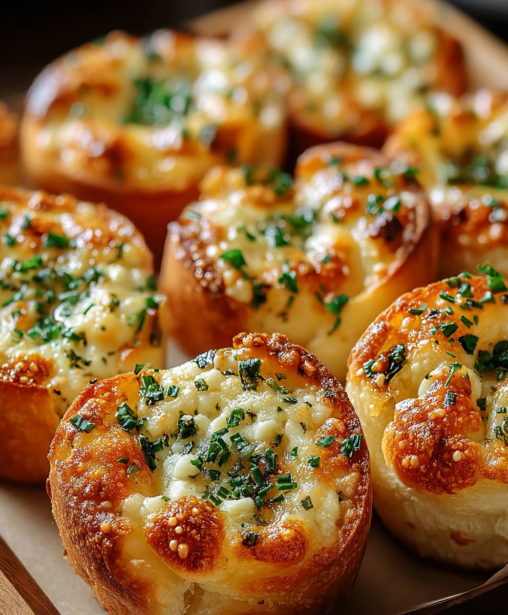 Käse Knoblauch Brot Häppchen