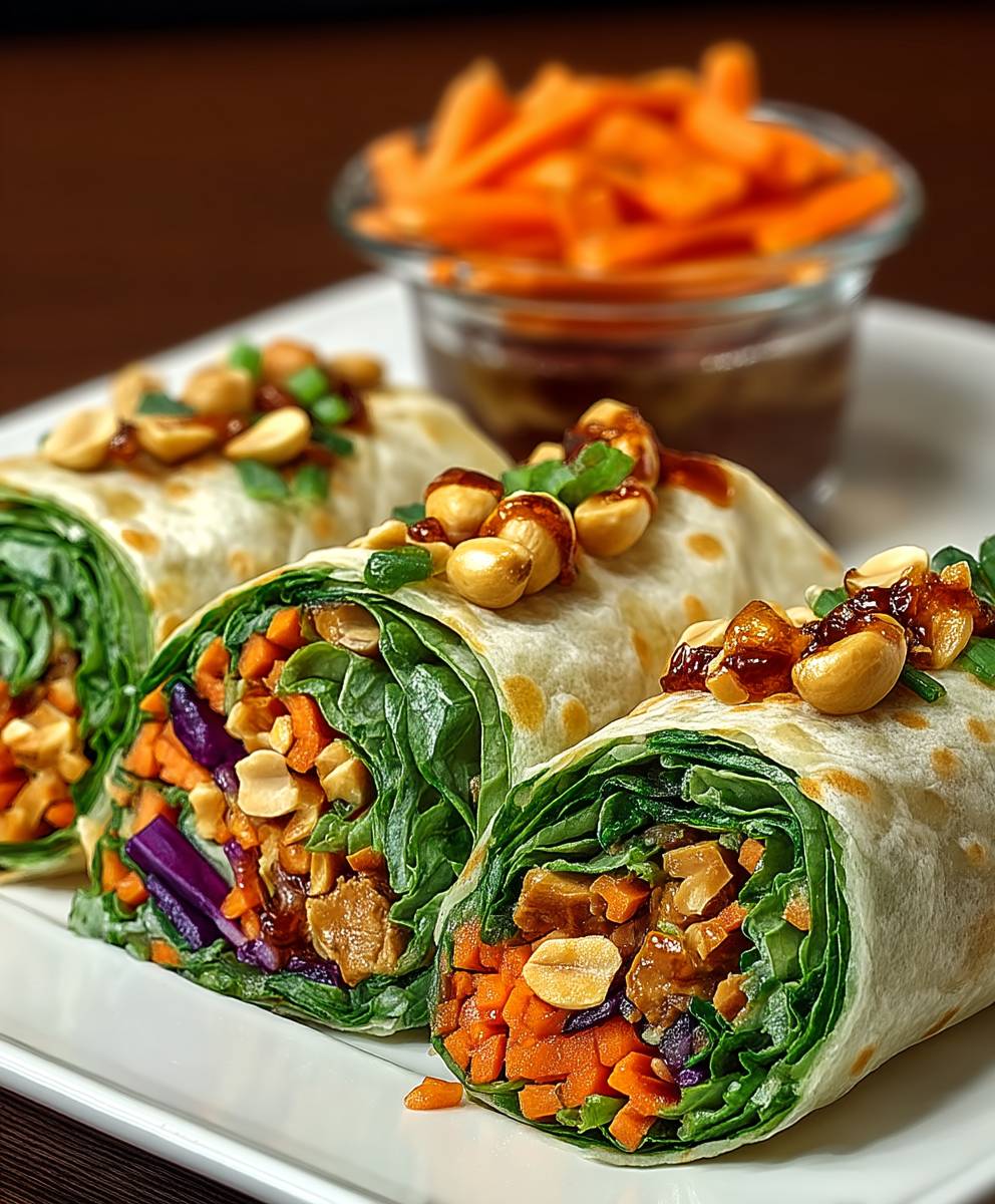 Thailändische Erdnuss Wraps