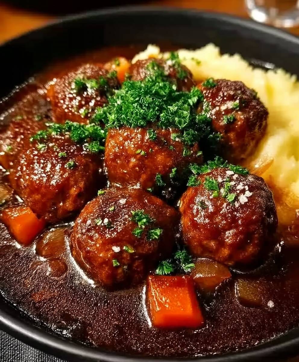 Boeuf Bourguignon Fleischbällchen