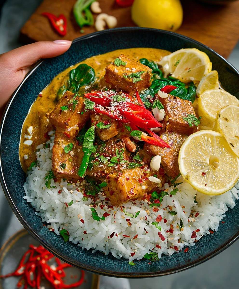 Tofu Curry Kokos Bohne