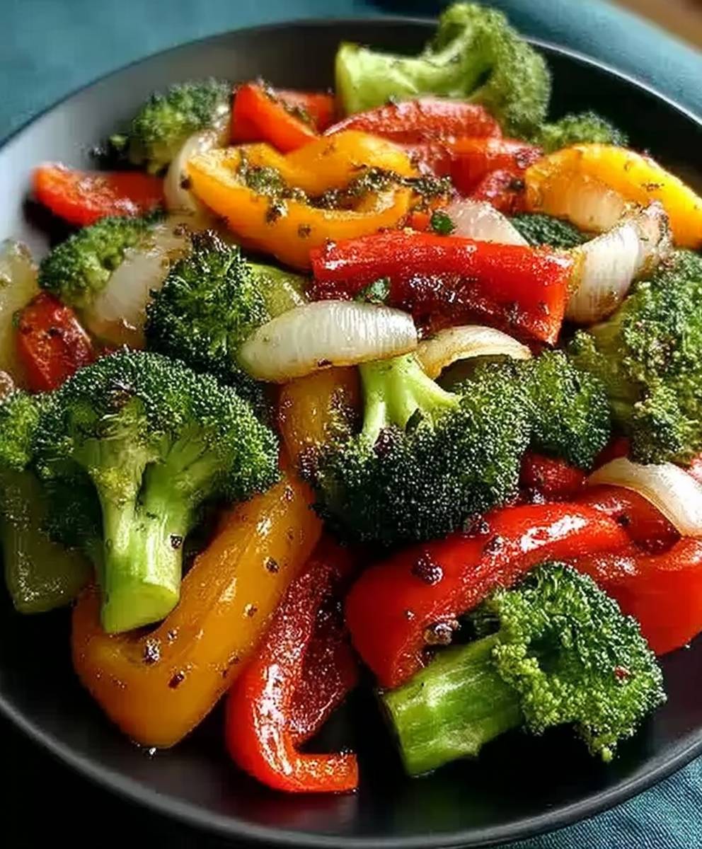 Brokkoli Paprika Zwiebel Sauté