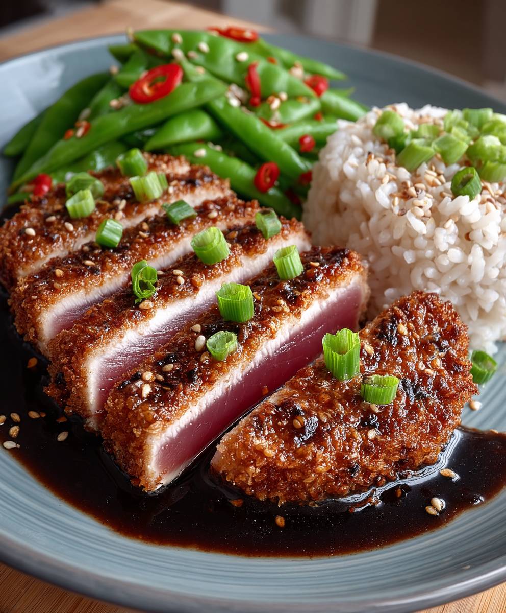 Scharfe Teriyaki Thunfischsteak