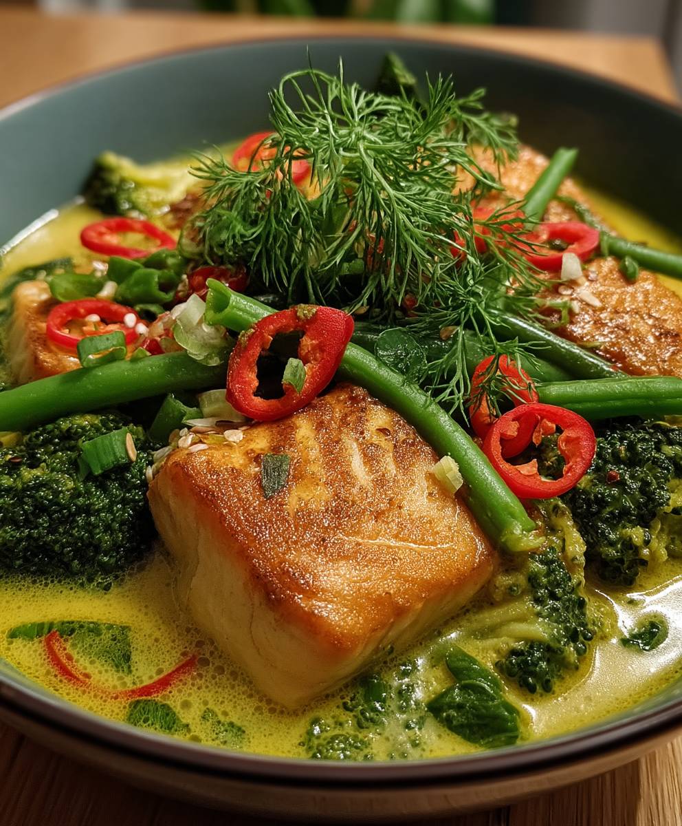 Grünes Fisch Curry