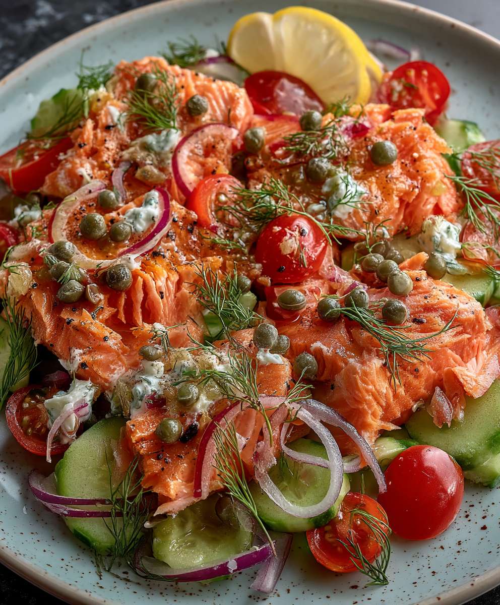 Geräucherte Forelle Salat