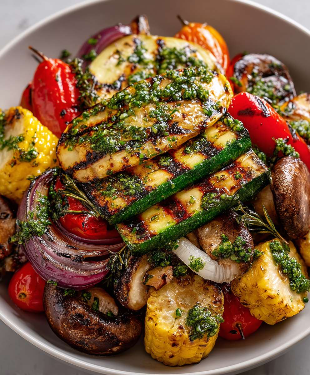 Gegrilltes Gemüse Kräuter Grillen