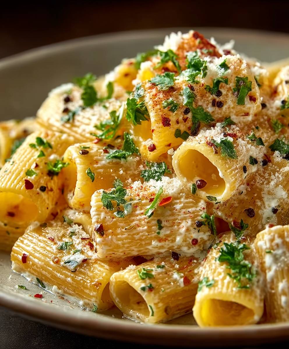 Herzhafte Rigatoni Parmesansoße