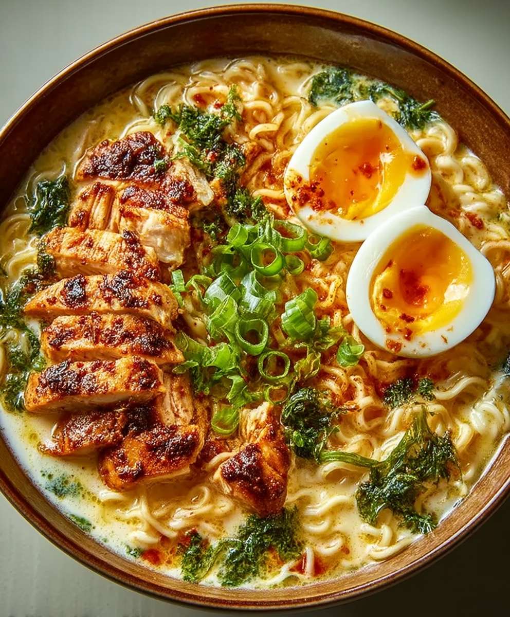 Hähnchen Ramen Knoblauchsauce
