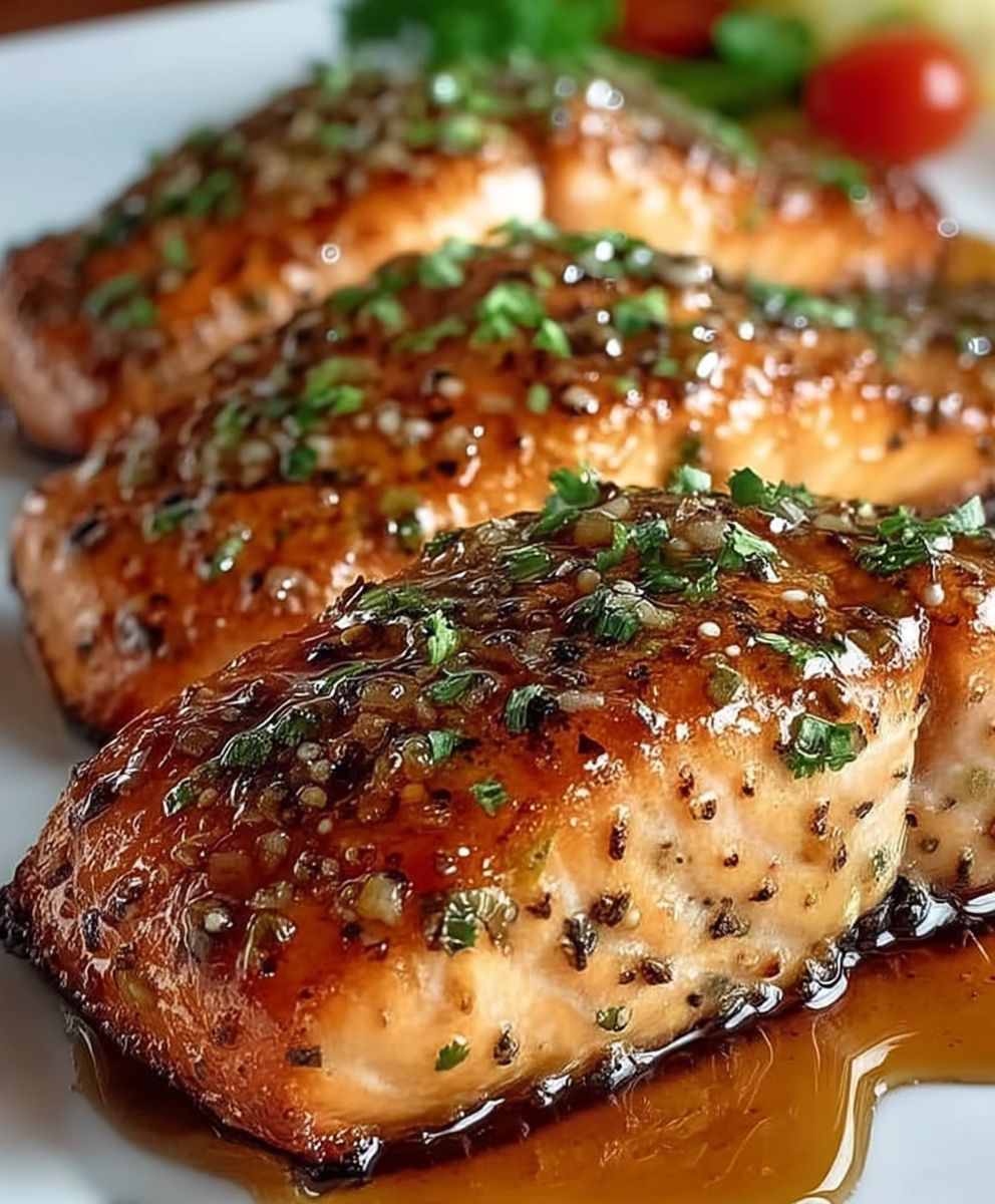 Ahornsirup Dijon Glasierter Lachs