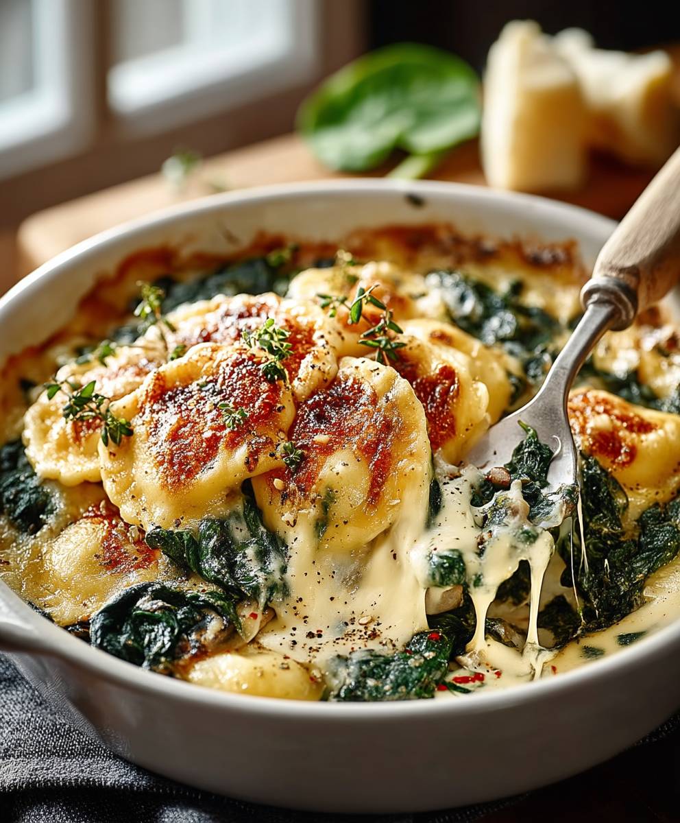 Käse Pilz Ravioli Auflauf