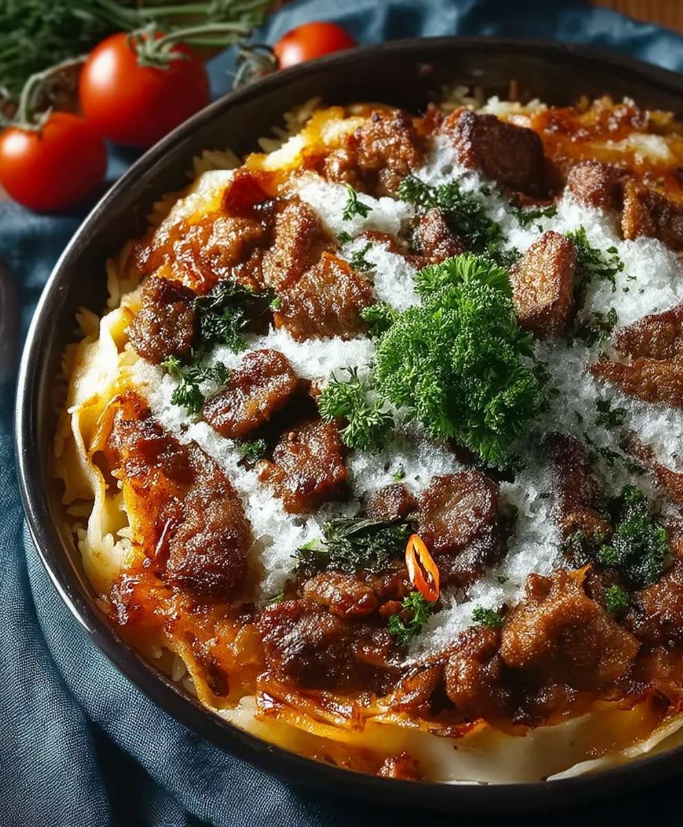 Reis Hackfleisch Pfanne