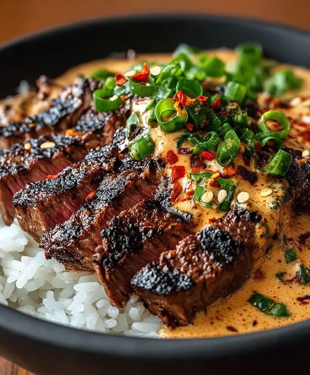 Koreanisches BBQ Steak Reisschalen