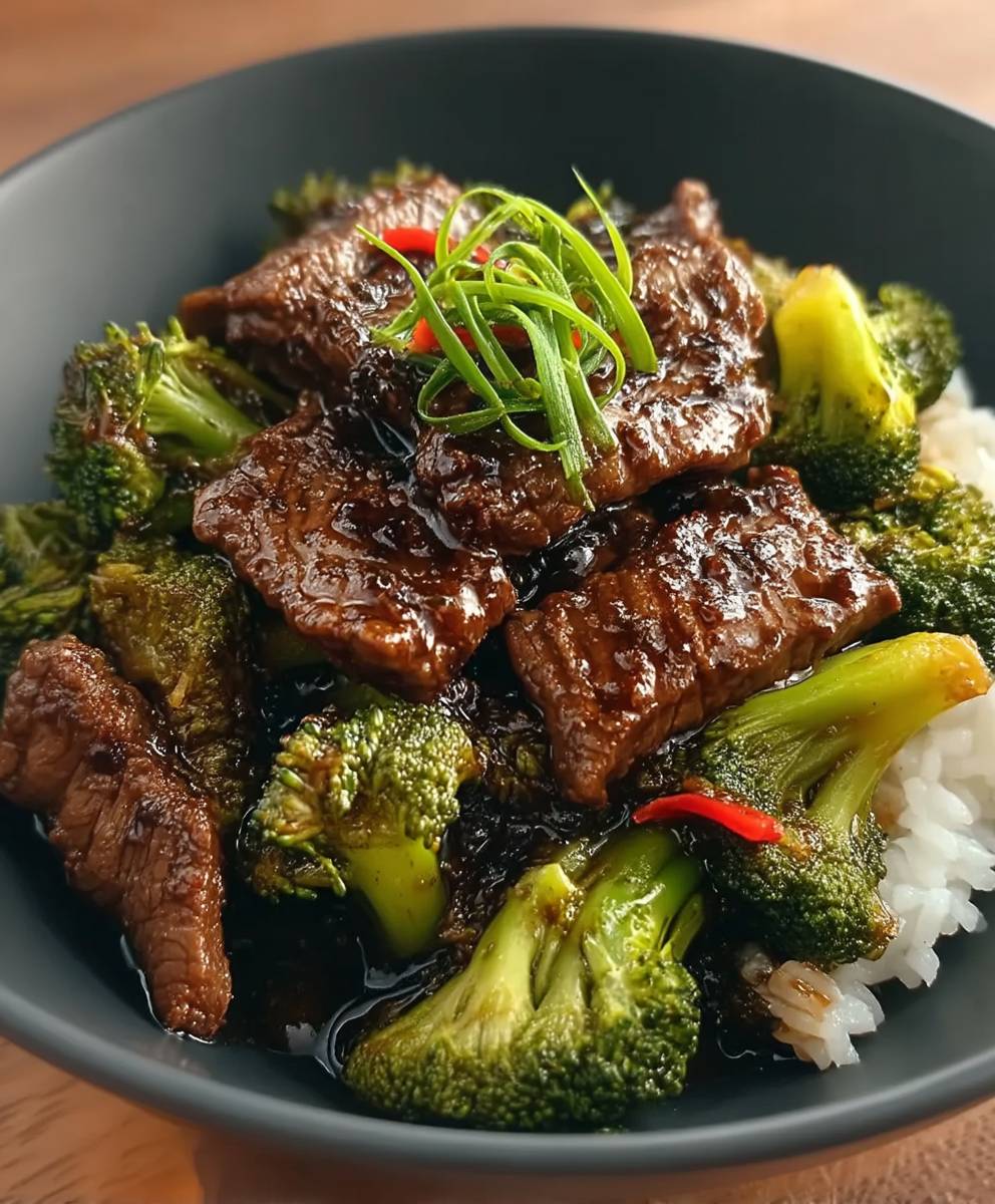 Rindfleisch Brokkoli Pfannengericht Sauce