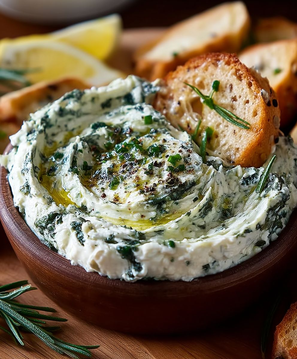 Knoblauch Kräuter Frischkäse Dip