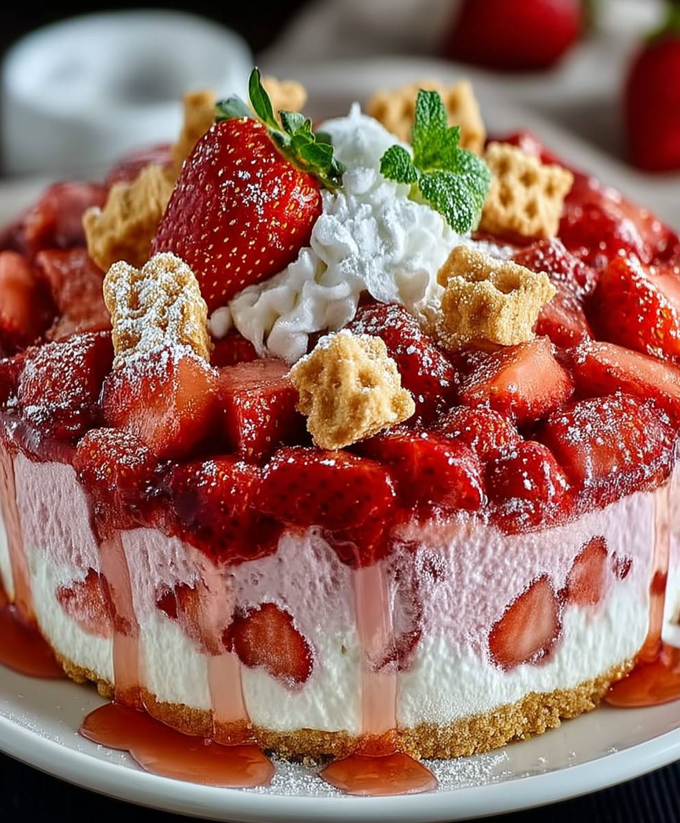 Erdbeertorte mit Schneemousse