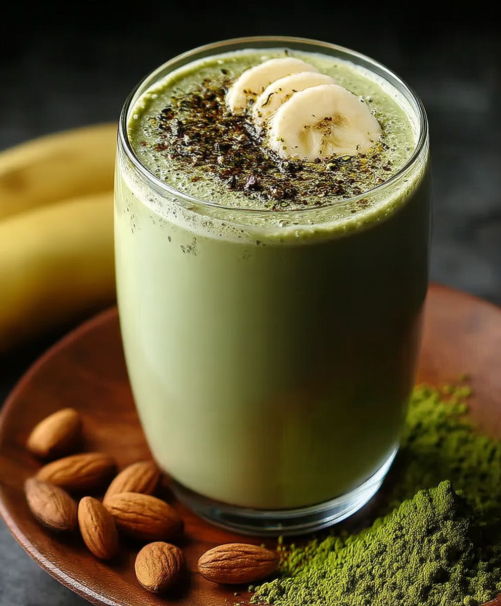 Matcha Smoothie mit Banane